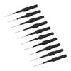 10Pcs 1mm Pen Point Puncture Free Wire Test Probe 4.0mm Jack Pin Seat Auto Parts Connector 26.010Black