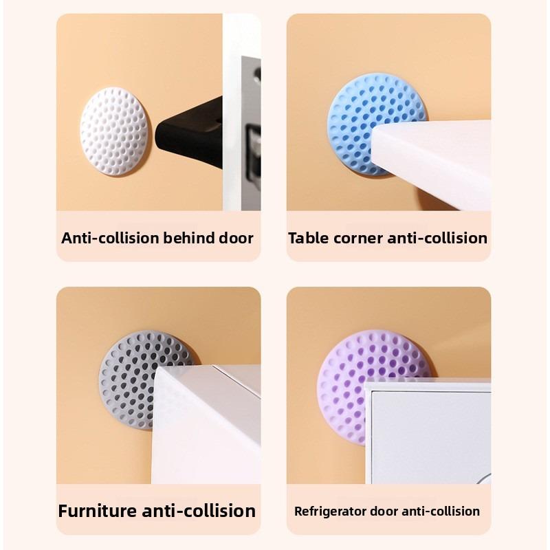 Anti-collision Pad, Wall Buffer Pad, Door Handle Anti-collision Pad, Silent Anti-collision Pad Behind The Door, Thickened Nail-free Anti-collision Pad