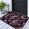 Luxury Decorative Purple Paisley Pattern Door Mat for Home Entrance Floor Mat Porch Welcome Rug 40x60cm