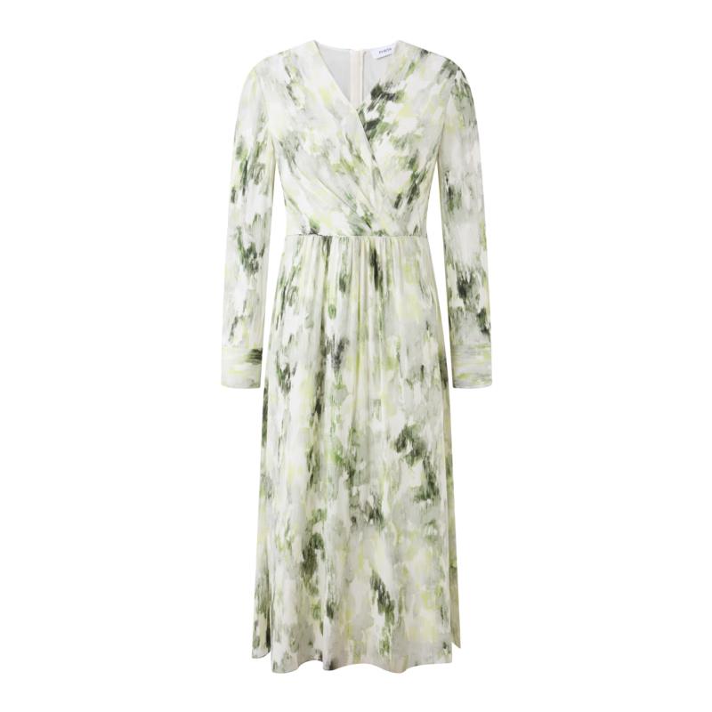 

PORTS Женское шелковое миди-платье А-силуэта с V-образным вырезом и принтом M (US 6)