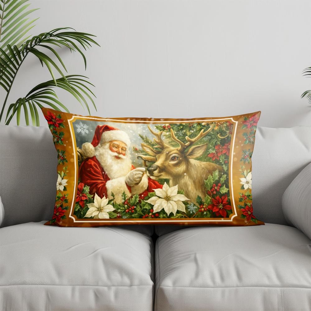 Home Decor Christmas Star-Patterned Pillow Cover Suitable For Sofa Bedroom Car Pillow Cover Cushion Rectangular Back Cushion