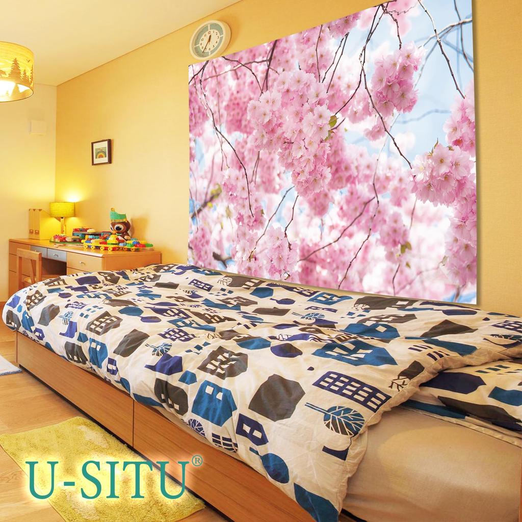 Tapestry Wall Cherry Blossoms in Full Natural Stylish Fabric Interior Change the Atmosphere 100cm Long x 150cm GT0122A U-SITU Hanging, Bloom, Scenery,