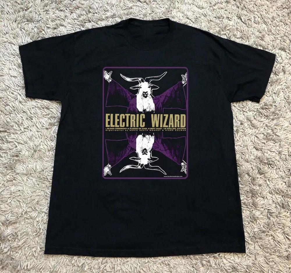 Unisex Short Sleeve Crew Neck Cotton T Shirt Electric Wizard S