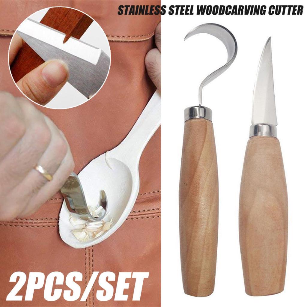 Spoon Carving Set Woodcarving Tool Crooked Cutter Hooked Whittling Cutter DIY
