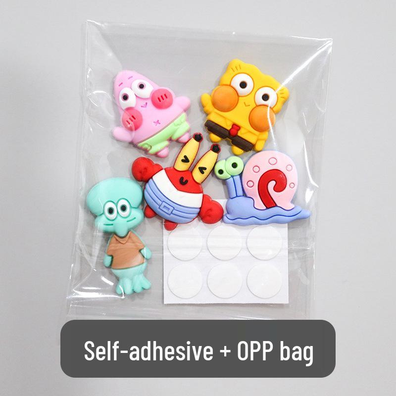 3D Cartoon Water Cup Sticker: Soft Glue Decoration, Mixed Style DIY, No-Trace Adhesive, Cute Phone Case, Refrigerator Magnet