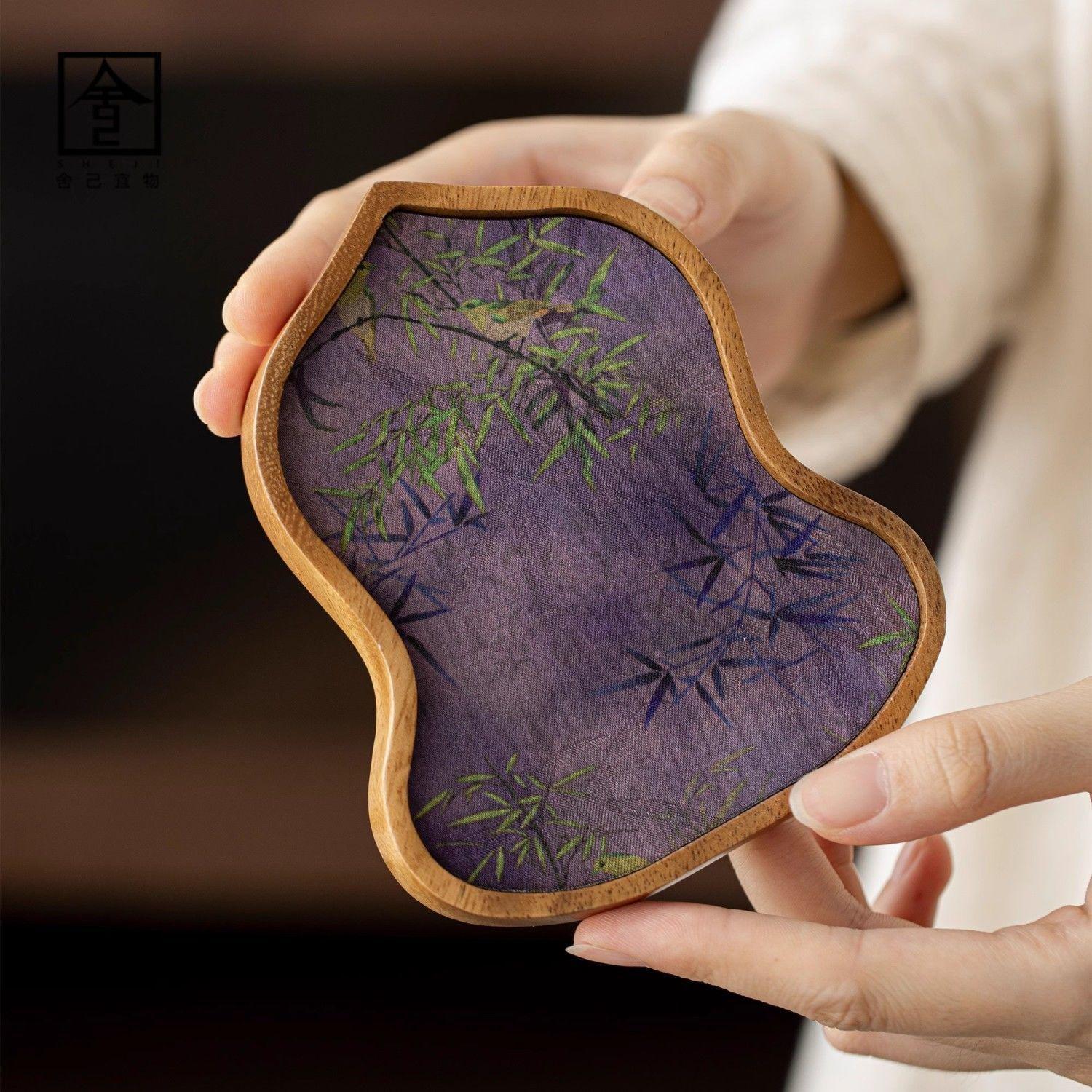 

Тарелка Hulu, заварочный чайник из орехового дерева, держатель для заварочного чайника, поднос из цельного дерева, подставка под стакан, столик из сухой пены в стиле ретро, симпатичный поднос для чая, новые аксессуары для чайного сервиза 1pc