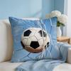 Cartoon Football Print Cushion Cover Square Pillow Bedroom Sofa Leisure Comfort Living Room Home Decoration X