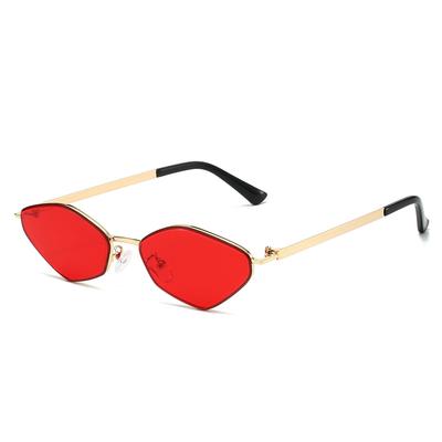 Nowe Retro Wielokolorowe Wielokątne Okulary Przeciwsłoneczne Moda Luksusowe Mała Oprawka Metalowy Design Modne Punkowe Ochrona UV400