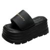 Platform beach slippers women's 2025 summer new casual outer wear sandals muffin one-word drag