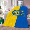 Nation Flag U Ucrania Blanket For Sofa Office Bed Plane Travel Sleep Read Relax Camping Soft And Warm