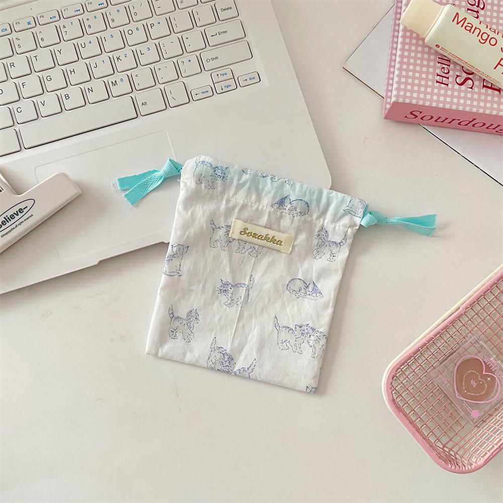 Cute Small Coin Purse Case Drawstring Bag for Women Girls Jewelry Lipstick Cosmetic Storage Pouch