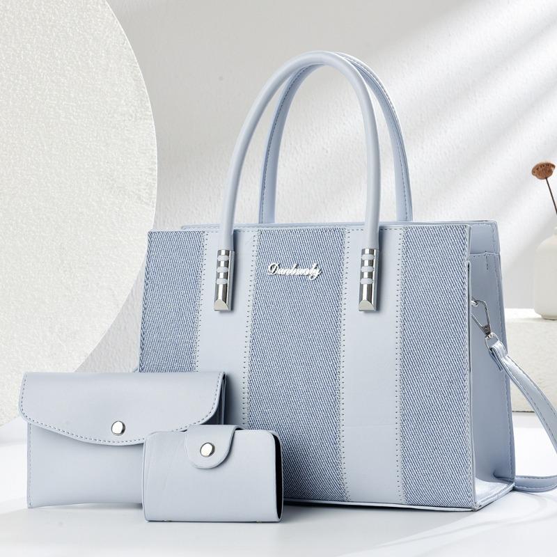Atmosphärisches einfaches Spleiß-Dreiteile-Set, große Kapazität, leichte Luxustextur, fortschrittlicher Sinn, vielseitige Tasche für Pendeln und Ausgehen