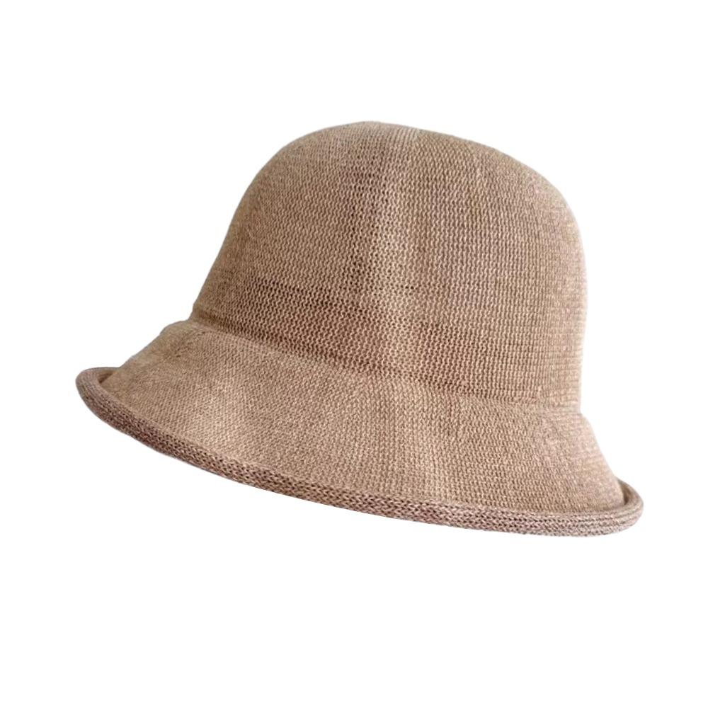 Thin Fisherman's Hats Knitted Sun Hat Fashion Women Bucket Hat Outdoor Beach Vacation Wear