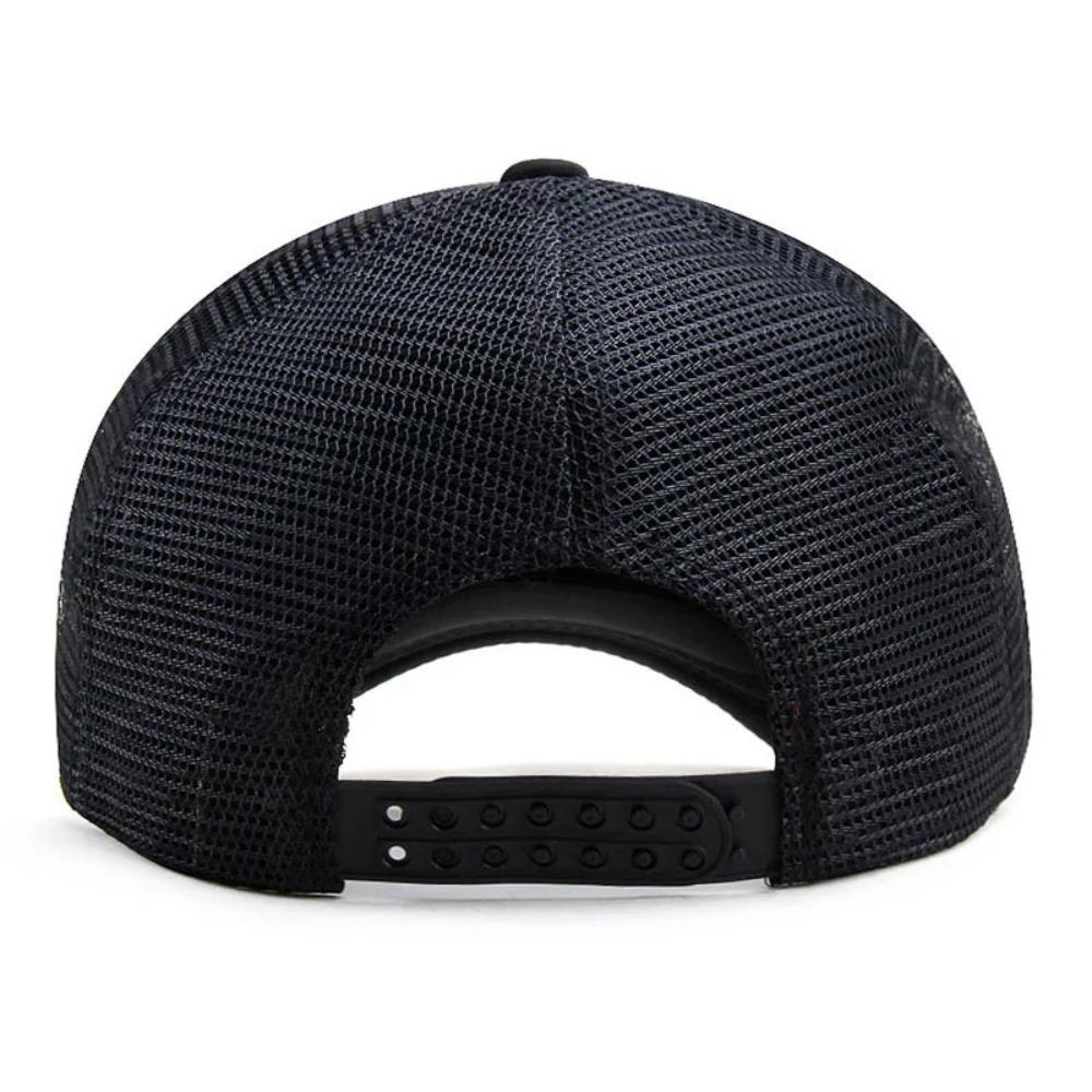 Black Mesh Back Trucker Cap The Viral Summer Accessory Men & Women Daily Streetwear&Outdoor Activities Breathable & Adjustable