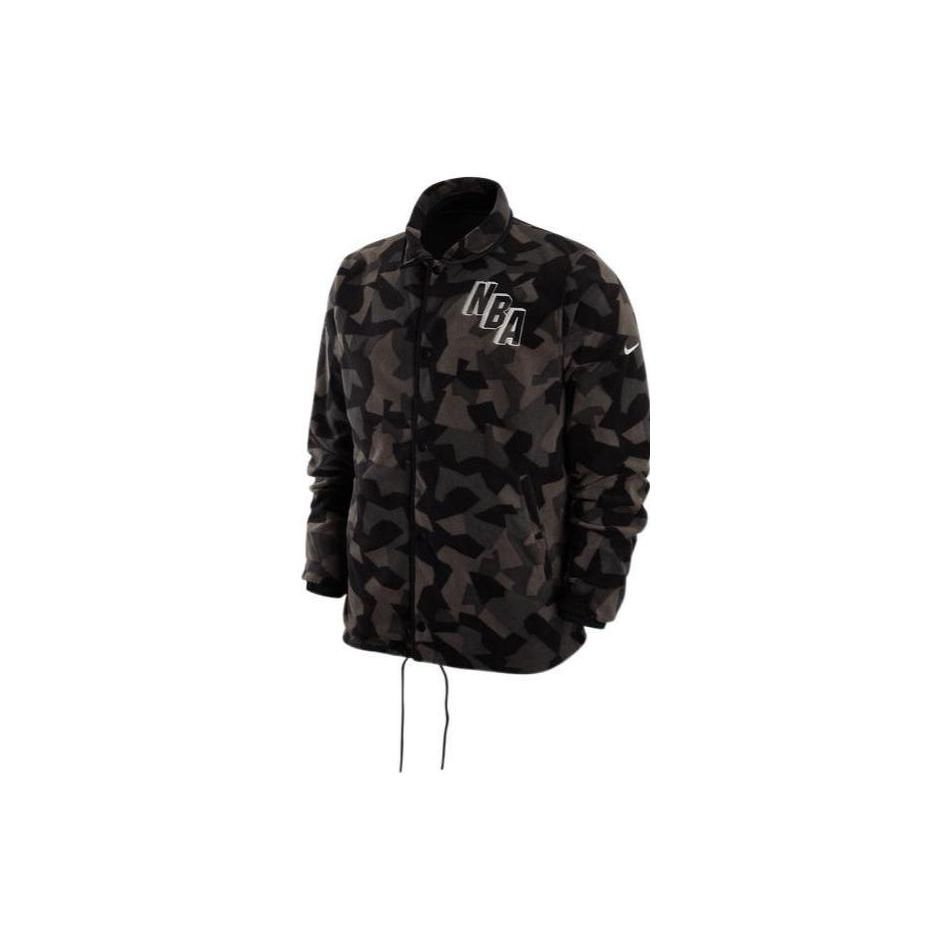 Nike NBA Logo Print Reversible Collar Jacket Men Jackets Black DR2331-010