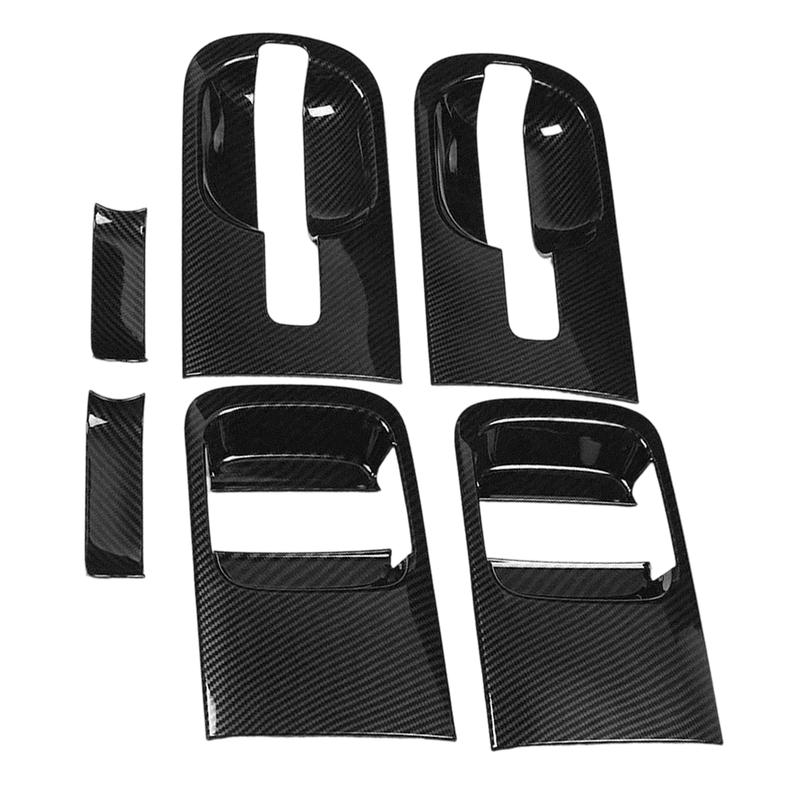 For Hyundai Grand Starex H1 Carbon Fiber Black Door Handle Bowl Cover Door Handle Sticker Car Interior Accessories