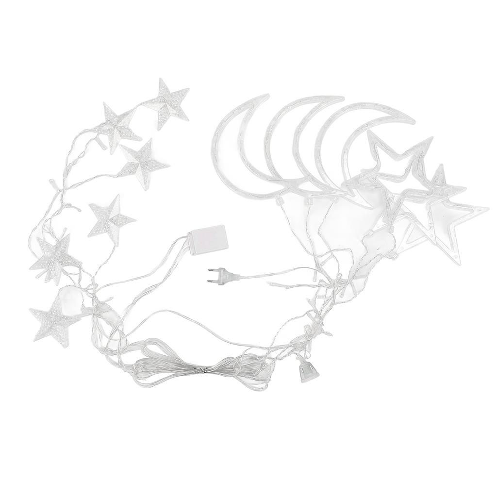 Moon Star LED String Lights Warm White Soft Stable Lighting 8 Functions Plug in Lamp String