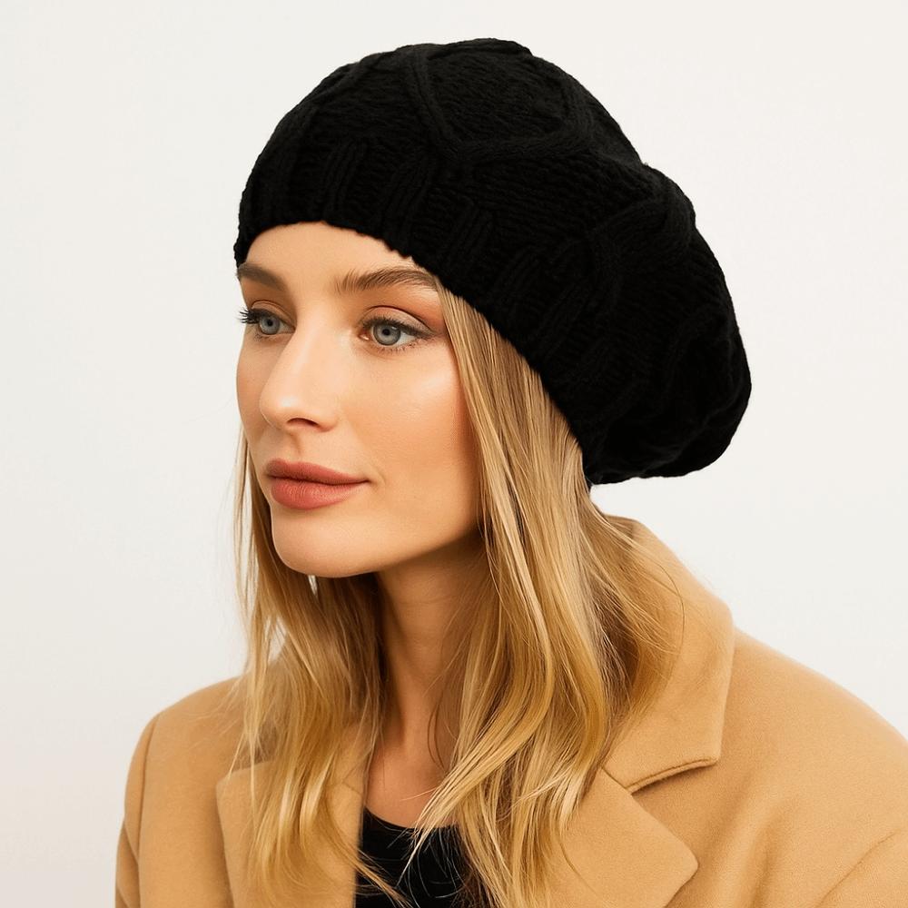 Vintage Künstler Baskenmütze Dehnbare Strick Baskenmütze Mode Französische Baskenmütze Frühling Herbst Damen Kopfbedeckung