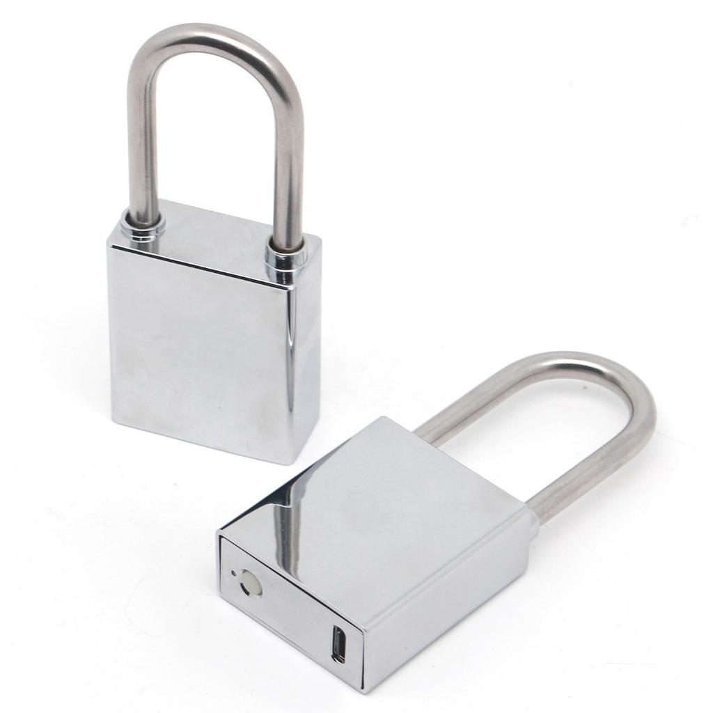 Keyless Bluetooth Square Security Lock Waterproof Stainless Steel Padlock with Anti-Theft Feature Durable