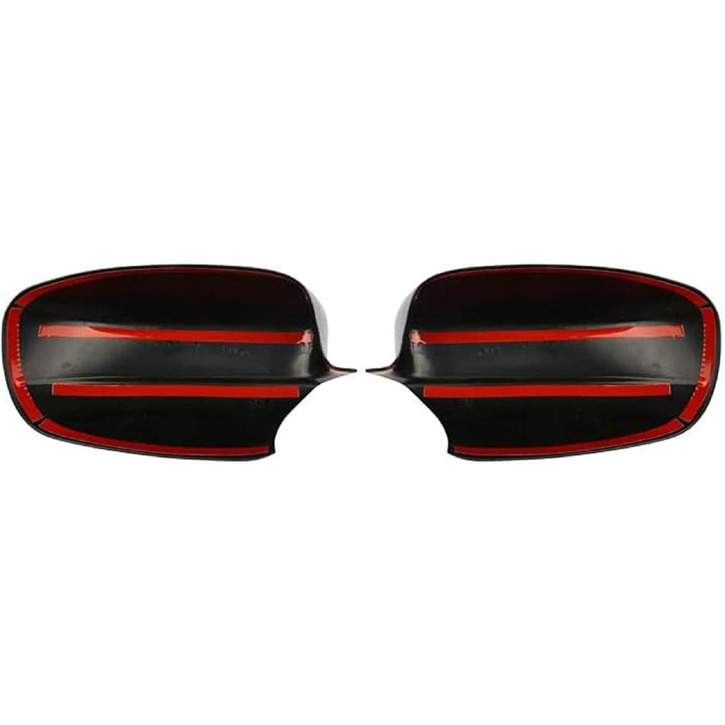 1Pair Door Side Mirror Covers Caps Fit for 2011-2014 Chrysler 200 for 2011-2018 Chrysler 300 Glossy Black Mirror Cap Covers (Not Replacement)