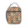 Abstract Flowers Orla Kiely Portable Lunch Box Leakproof Scandinavian Style Thermal Cooler Food Insulated Lunch Bag Kids School