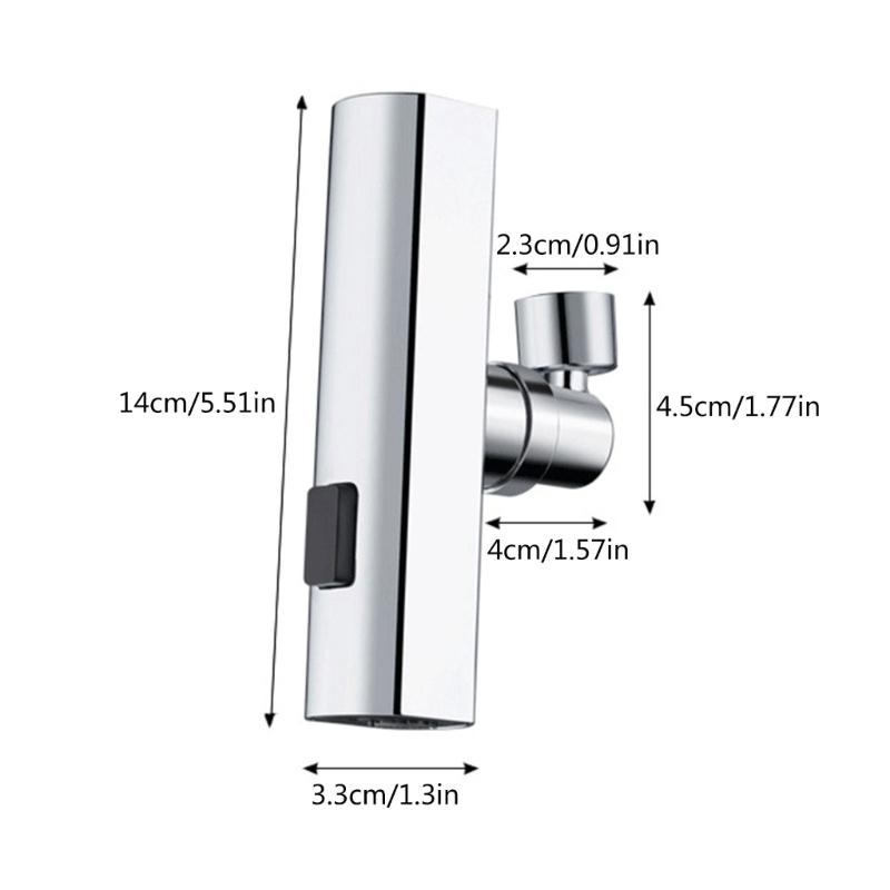 Kitchen Tap Spray Head 360 Swivels Spouts Faucet Extender Kitchen Sink Tap Spray Head Tap Aerator Large Area Replacement