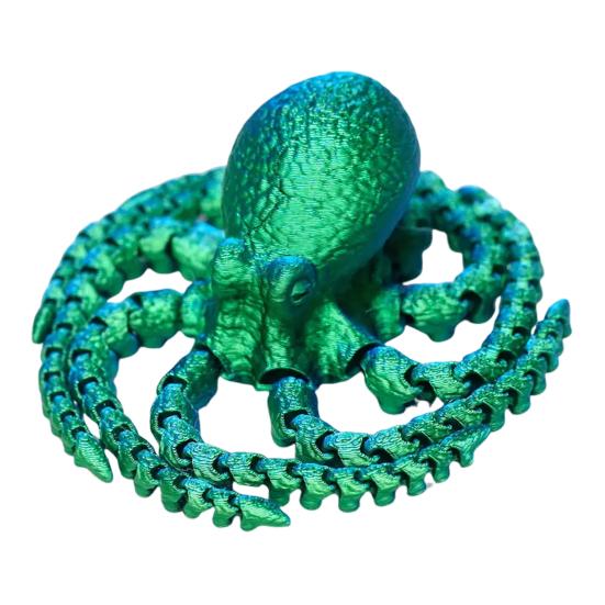 3D Printed Cthulhu Octopus Figurine Movable Joints Octopus Figure Articulated Sea Animal Model Fidget Toy Desktop Decoration Ornament