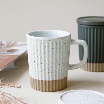 Japanese Style Ceramic Mug with Lid