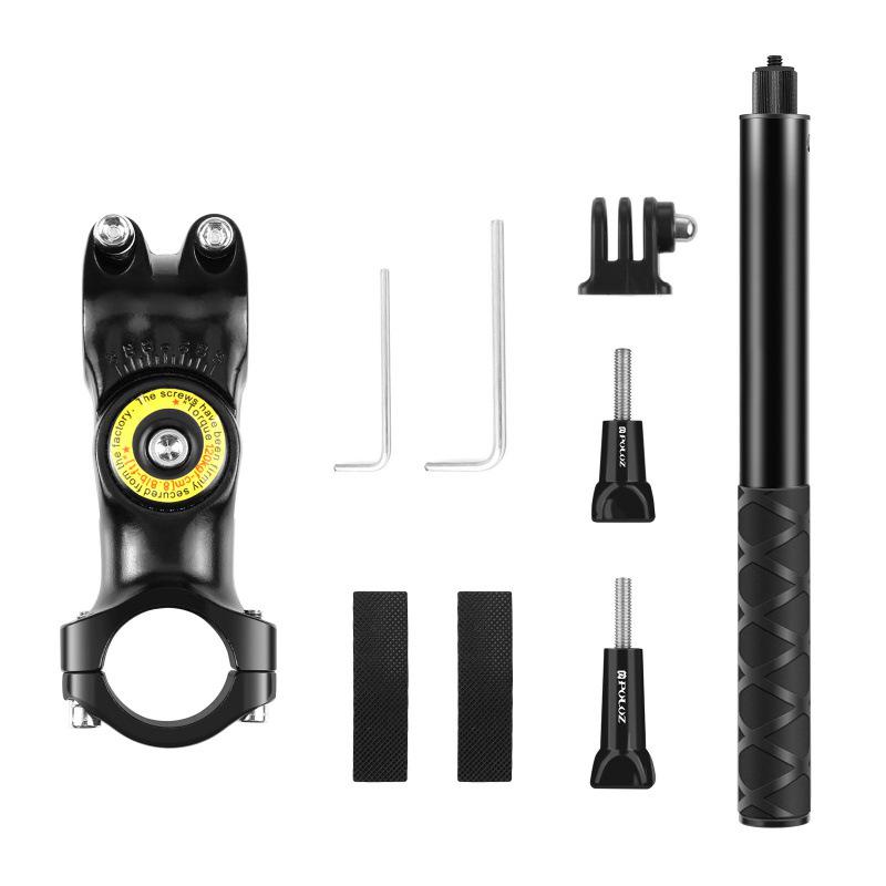 PULUZ Bicycle and Motorcycle Clamp Mount with Selfie Stick