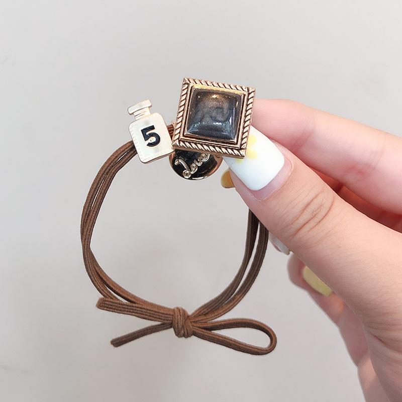 Korea New Metal Hair Scrunchies Hair Bands Ponytail Holder Rubber Band for Women Hair Ties Hair Rope Headband Hair Accessories