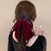 Elegant Velvet Red Preals Hair Clips Bowknow Bridal Hair Accessories Women Headwear Spring Barrette Hair Styling Accessories