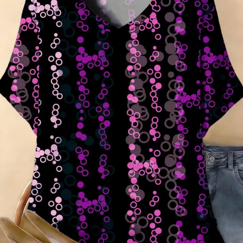 

Футболка з коротким рукавом та V-подібним вирізом 8XL