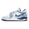 Jordan Legacy 312 Galaxy Suede Abrasion Resistant Low top Vintage Basketball Shoes Men's White Blue CD7069-124(Team1068)