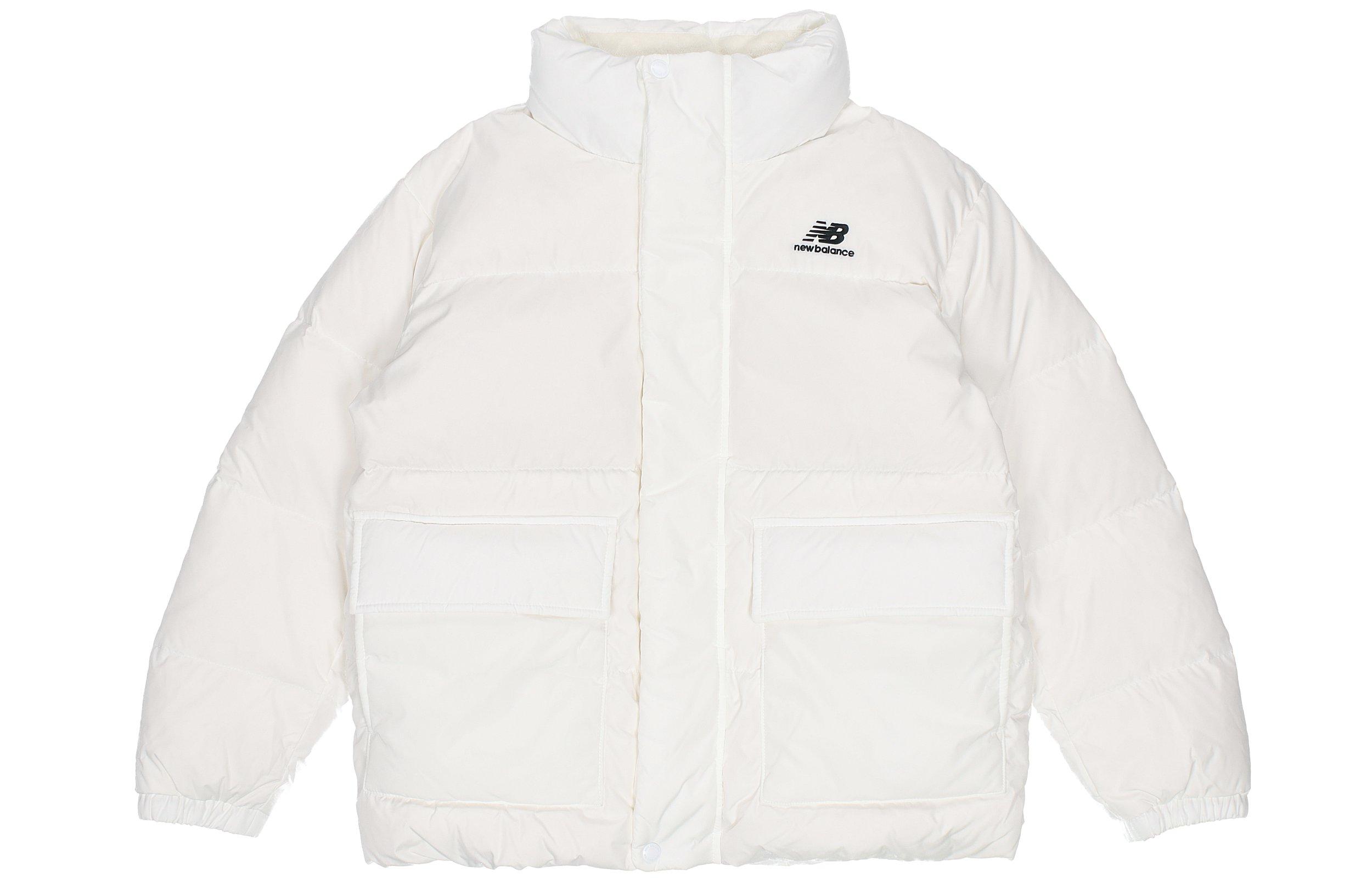 New Balance Down Jackets Unisex Ivory White Stand Collar Moderate Other NPA4E013-IV XXL