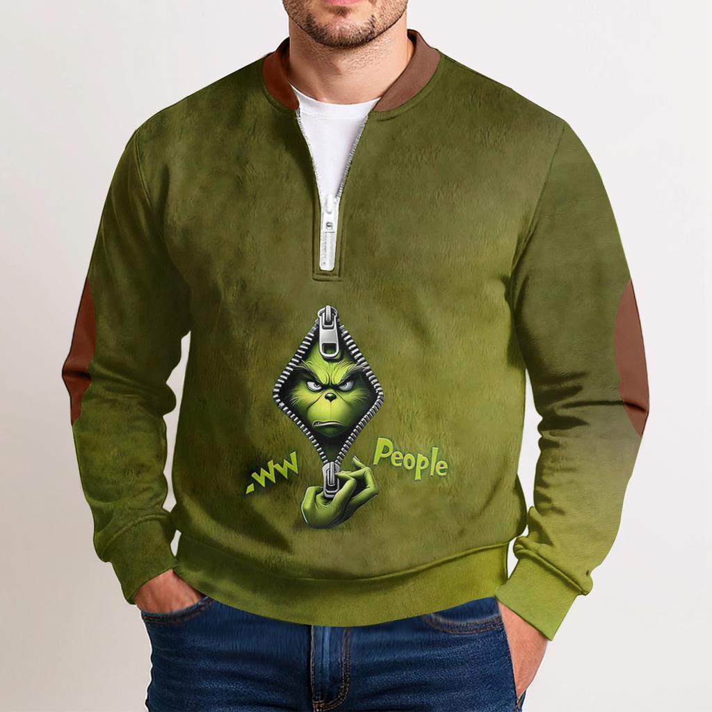 Herren Outdoor Reißverschluss Langarm Sportbekleidung Lässiges Sweatshirt