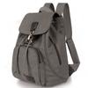 Backpack Canvas Retro Solid Color Laptop Compartment Schoolbag Outdoor Gift