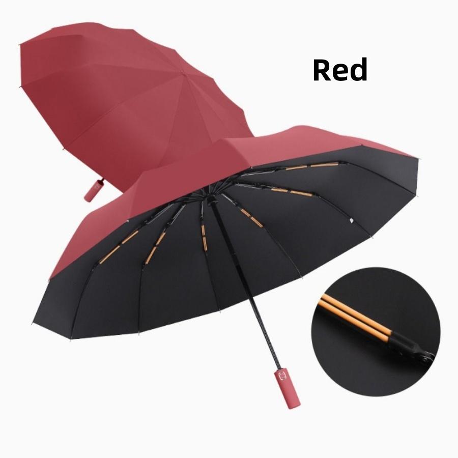 

Автоматический зонт для путешествий с автоматическим открытием и закрытием, ветроустойчивый, компактный, 24 ребра, прочный, портативный, штормоустойчивый для дождя