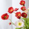 23.6" Tall Artificial Flowers Faux Silk Ranunculus Flower Stems with 3 Heads Blooms And 1 Bud for Wedding Decor Floral Arrangement Table Centerpiece