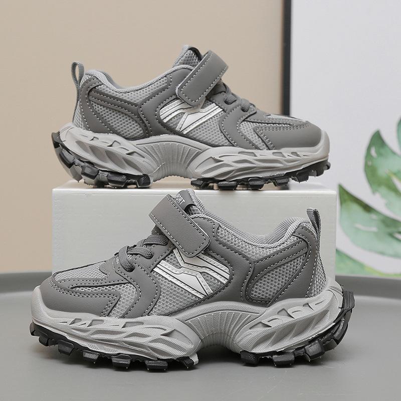 

Детские сетчатые кроссовки 2025 весна новые для мальчиков обувь Форреста Гампа для девочек дышащие маленькие белые туфли детская обувь для малышей 25 серый