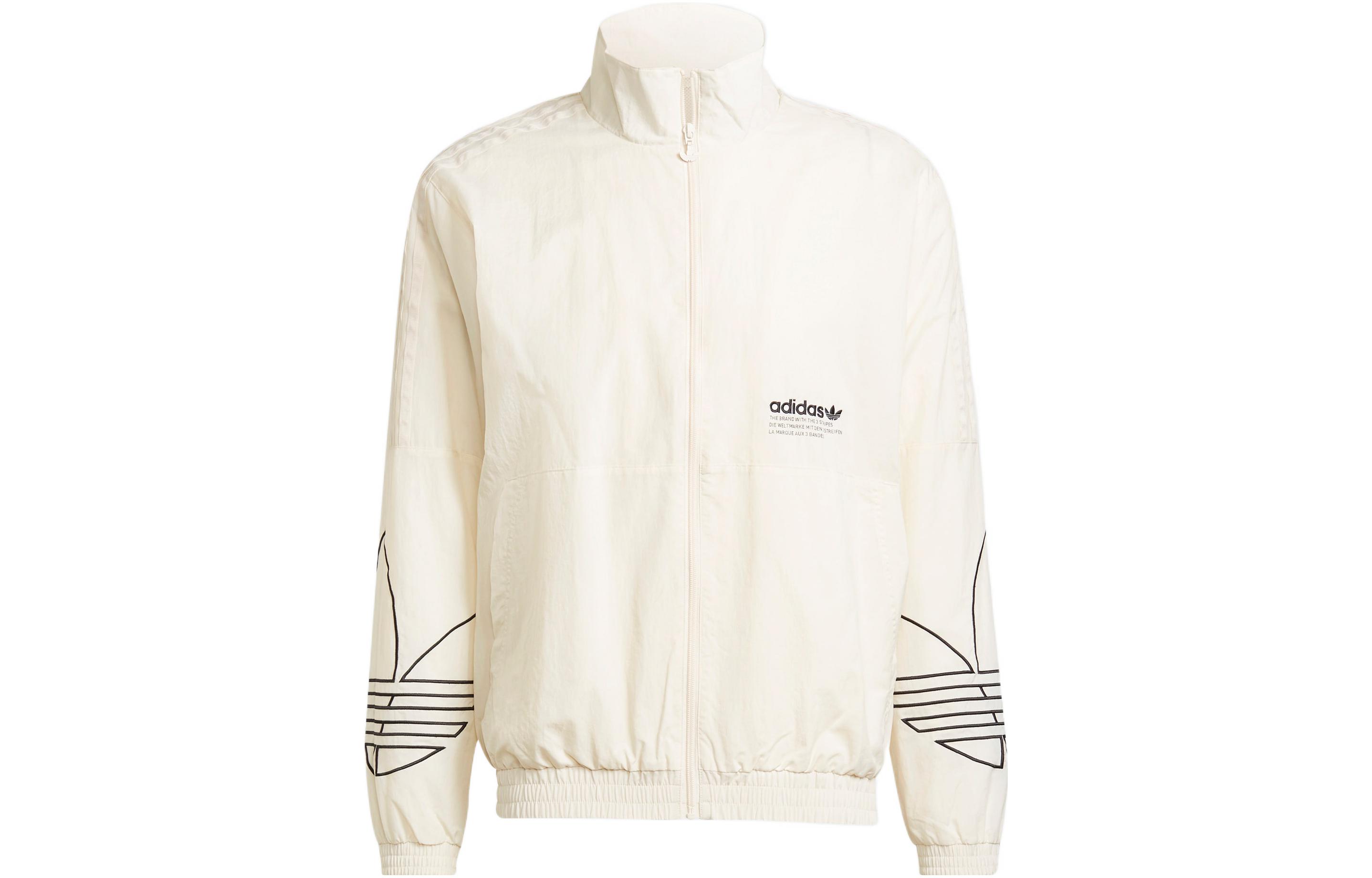 Adidas Originals Jackets Men s White Stand Collar Moderate Other H13456 S