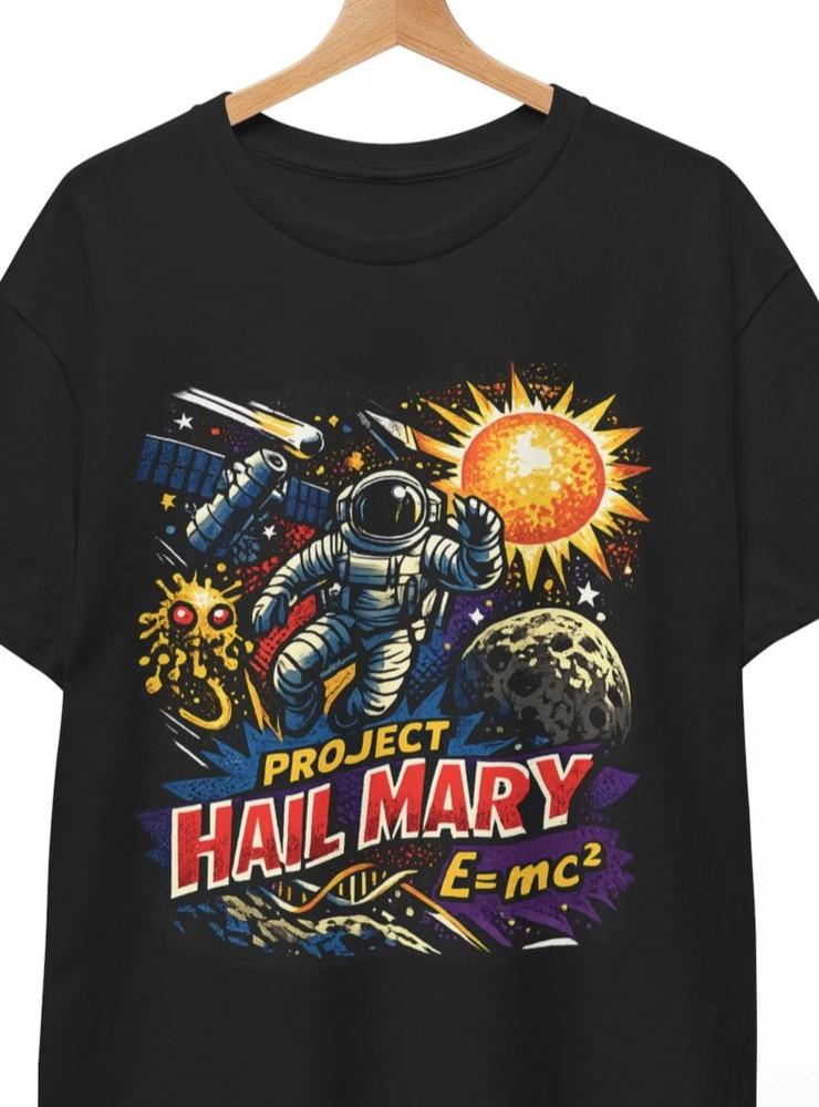 New  2026 Movie Ryan Gosling Space Project Hail Mary S5XL Cotton Shirt NZ1827 Unisex T-Shirt XXXL