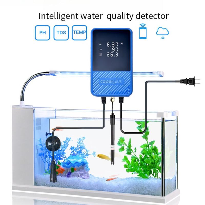 

Fish Tank PH Meter + Digital Water Purity TDS EC Temperature Detector Instrument Aquarium Intelligent Water Quality Tester