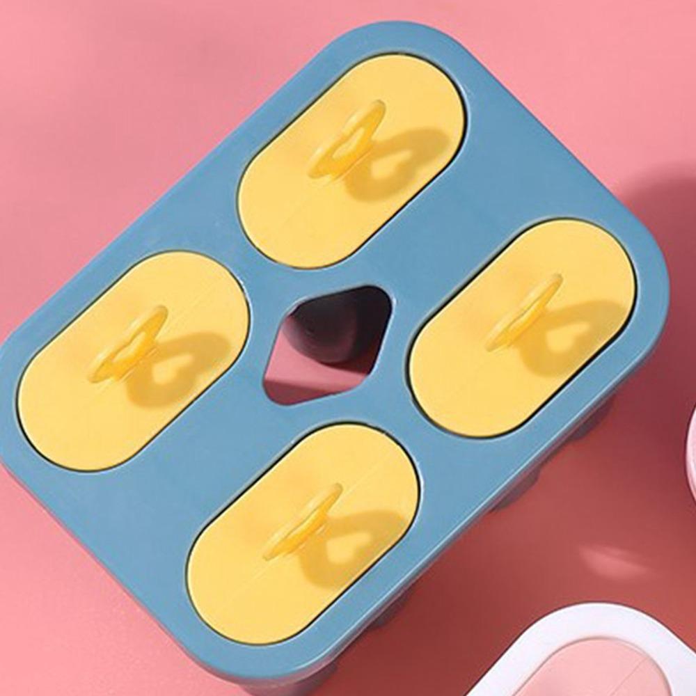 4 Cavity Ice Cream Mold PP Ice Lolly Mold Durable Popsicle Mold Home Kitchen