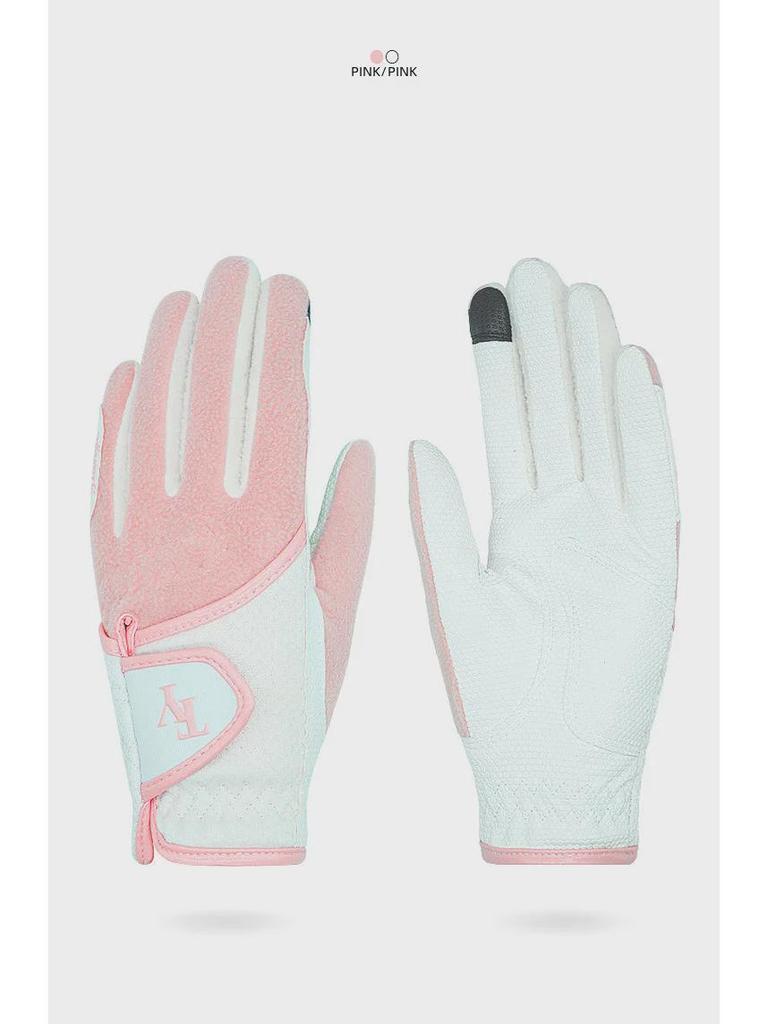 Women's Autumn/Winter Non-Slip Touch Screen Golf Gloves - Warm, Wear-Resistant, Plus Velvet (1 Pair)