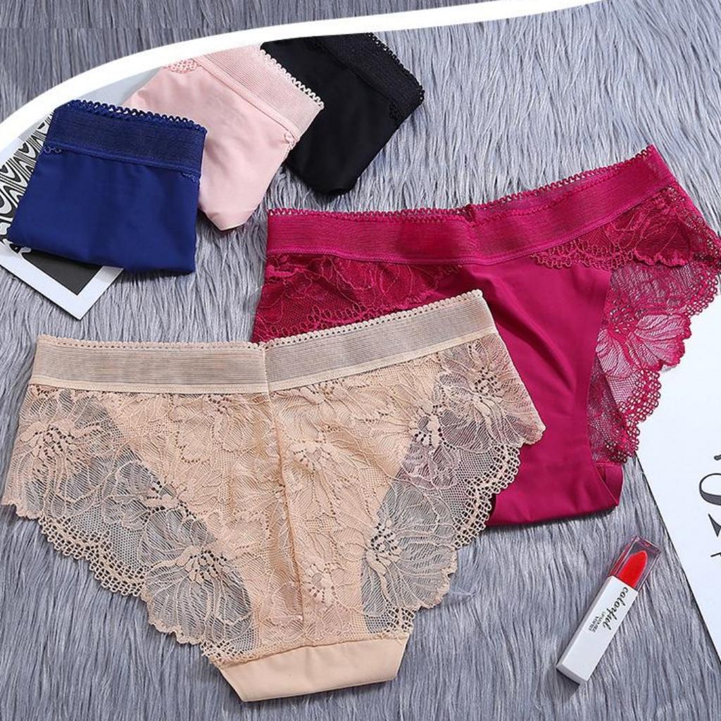 Spitzenhöschen Hohe Taille Frauen Sexy Spitzenunterhose Weibliche Slips Unterwäsche Atmungsaktive Unterwäsche Perspektive Unterwäsche Damen