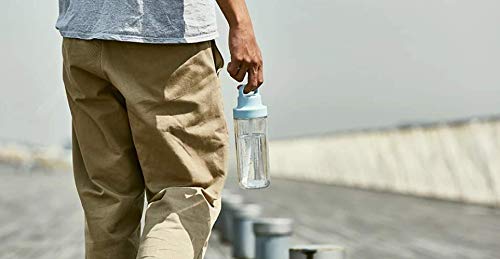 KINTO To Go Bottle 360ml White with Straw, Lightweight, Dishwasher Safe, Double-Walled, 20061