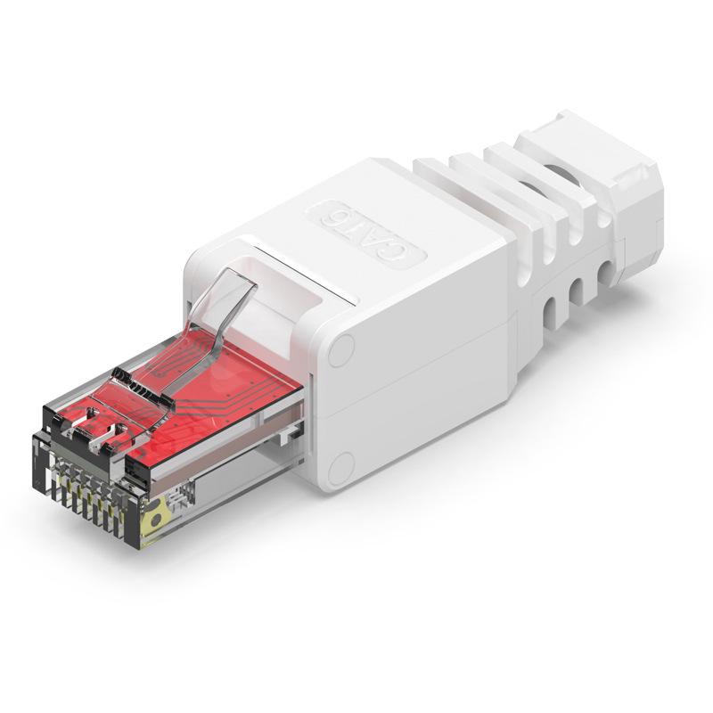 Category 6 Tool-Free Gigabit RJ45 Network Cable Connector - Cat5e/6, No Punching Required