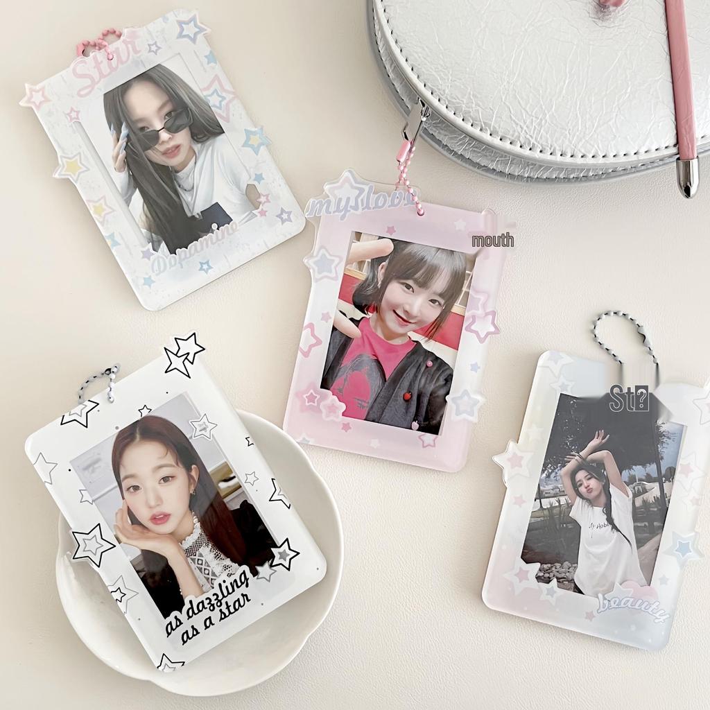 Y2K Star Acrylic Card Holder & Protector Sleeve