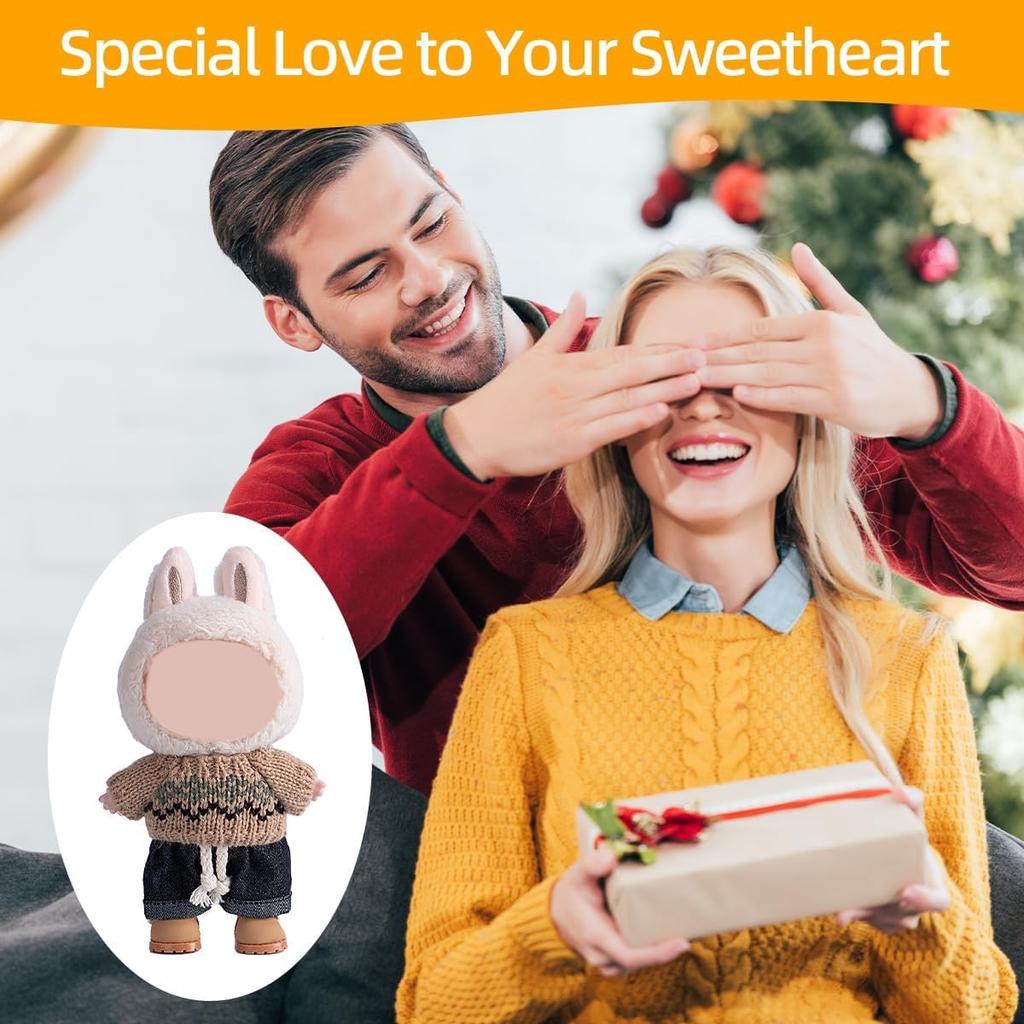 Ruokey Plush Clothes, Outfit Only, 15cm17cm Plush Doll Clothes, Doll Clothes, Plush Doll Dress-Up, Cute Costume, DIY Accessories, Doll Suit,