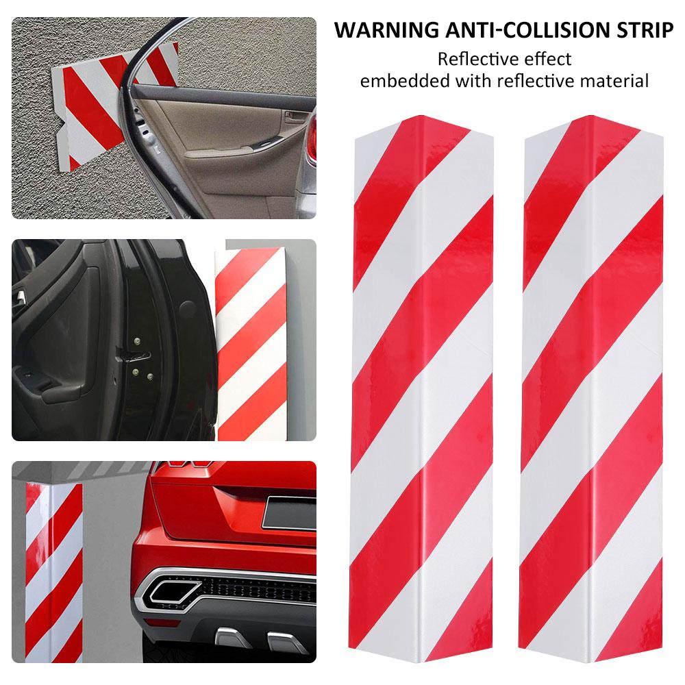 2Pcs Car Foam Bumper Protectors Bumper Guard Car Parking Protector Self-adhesive Reflective Strips for Cars Parking Garage Walls